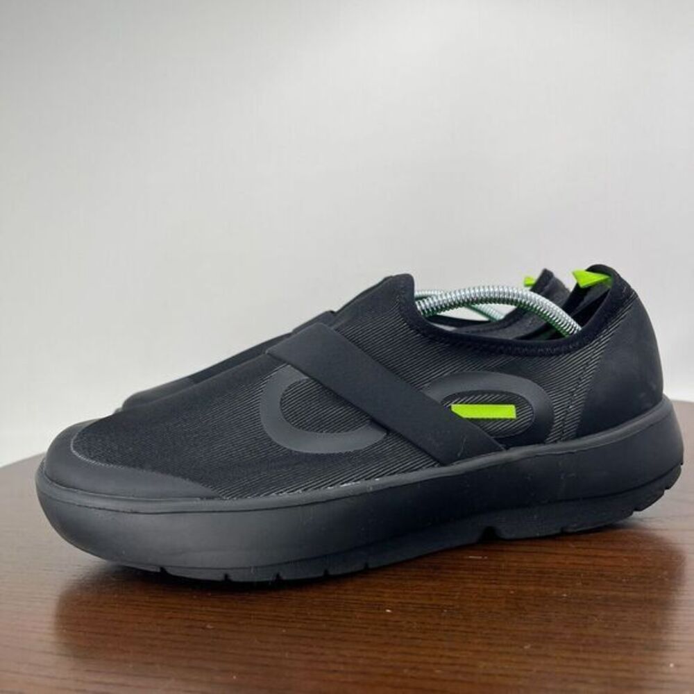 Oofos Oomg Fibre Low Mens Shoes 9.5 Black Comfort Recovery Sneakers 7012022-16